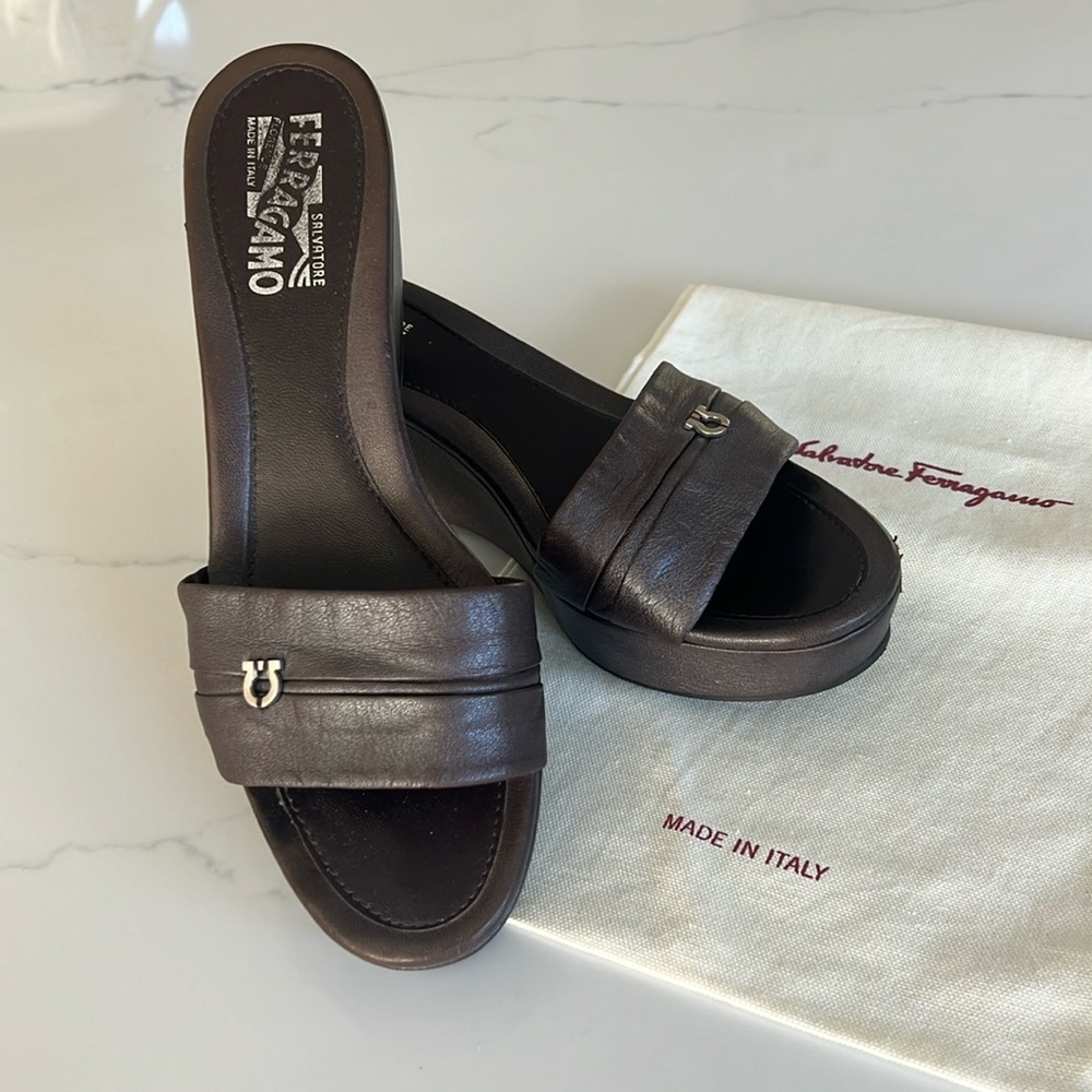 Salvatore Ferragamo platform shoes 8.5